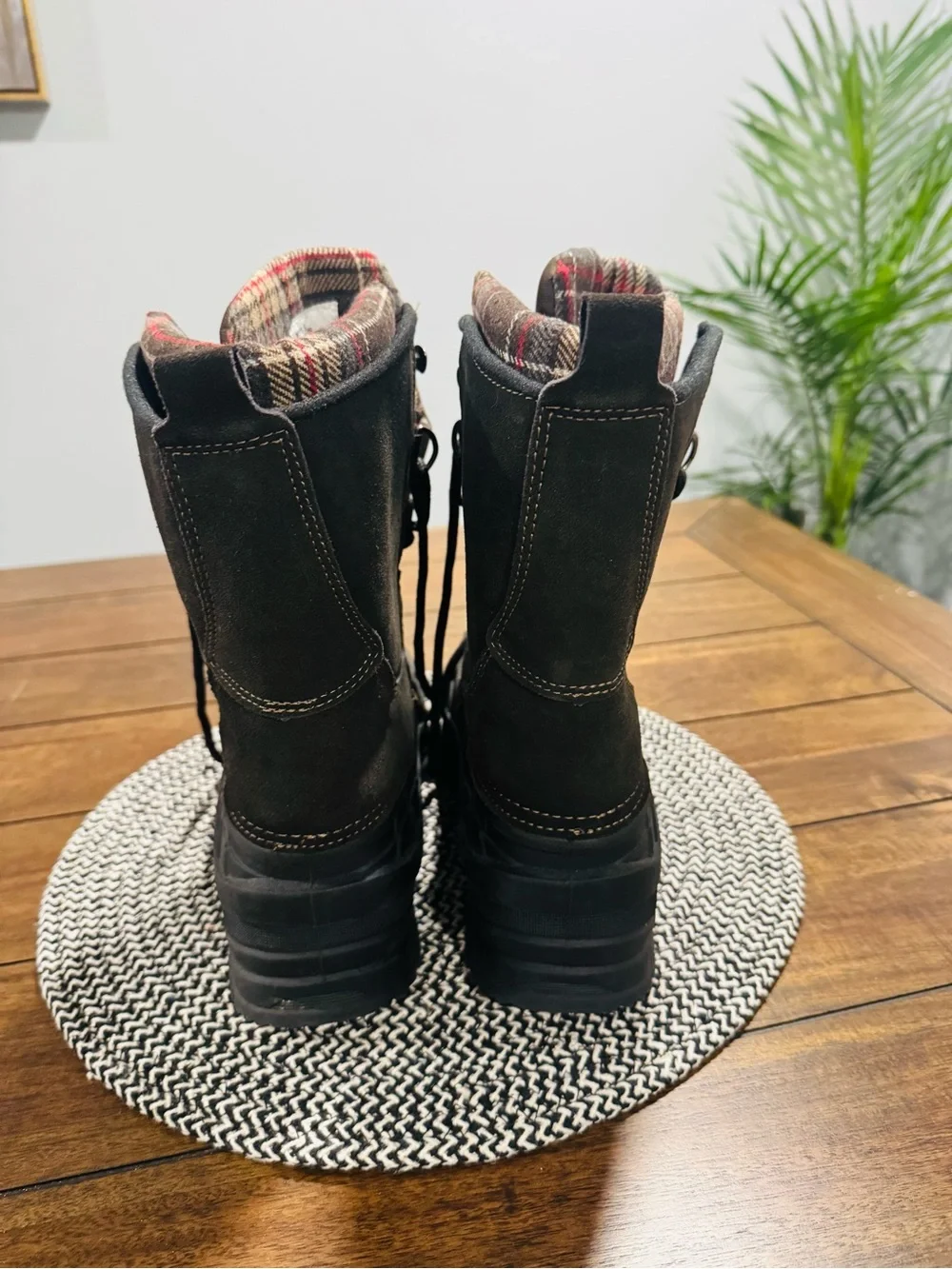 Sporto Iceberg Men’s Winter Snow Boots Black Leather Waterproof Lace Up Size9